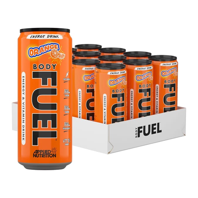 BodyFuel Energy & Vitamin Drink 330ml - Orange x12