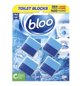 Bloo 2in1 In-Cistern Original Blue Toilet Blocks 4 x 50g (200g)
