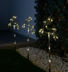 Prestige Battery Operated LED Stake Light - Warm White Reindeer