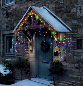 Prestige Mains Operated 240 LED Gutter Icicle Lights - Multi