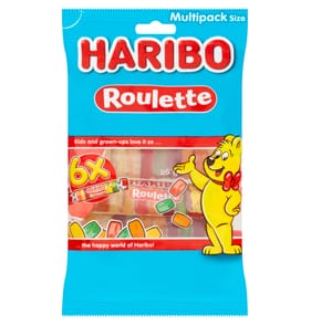 Haribo Mega-Roulette Jelly Fruit Sweets Multipack 6x25g