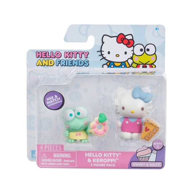 Hello Kitty & Friends Figure 2 Pack: Sweet & Salty - Hello Kitty Apple Pie & Keroppi Mochi Donut