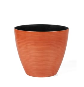 Jardin Water Ripple Plastic Planter 23cm - Orange