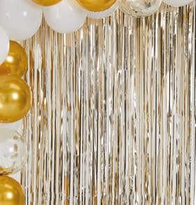 Let's Party Foil Curtain - Gold