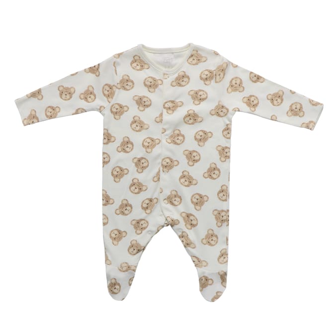 Pure Baby Long Sleeved Sleepsuits 3 Pack 