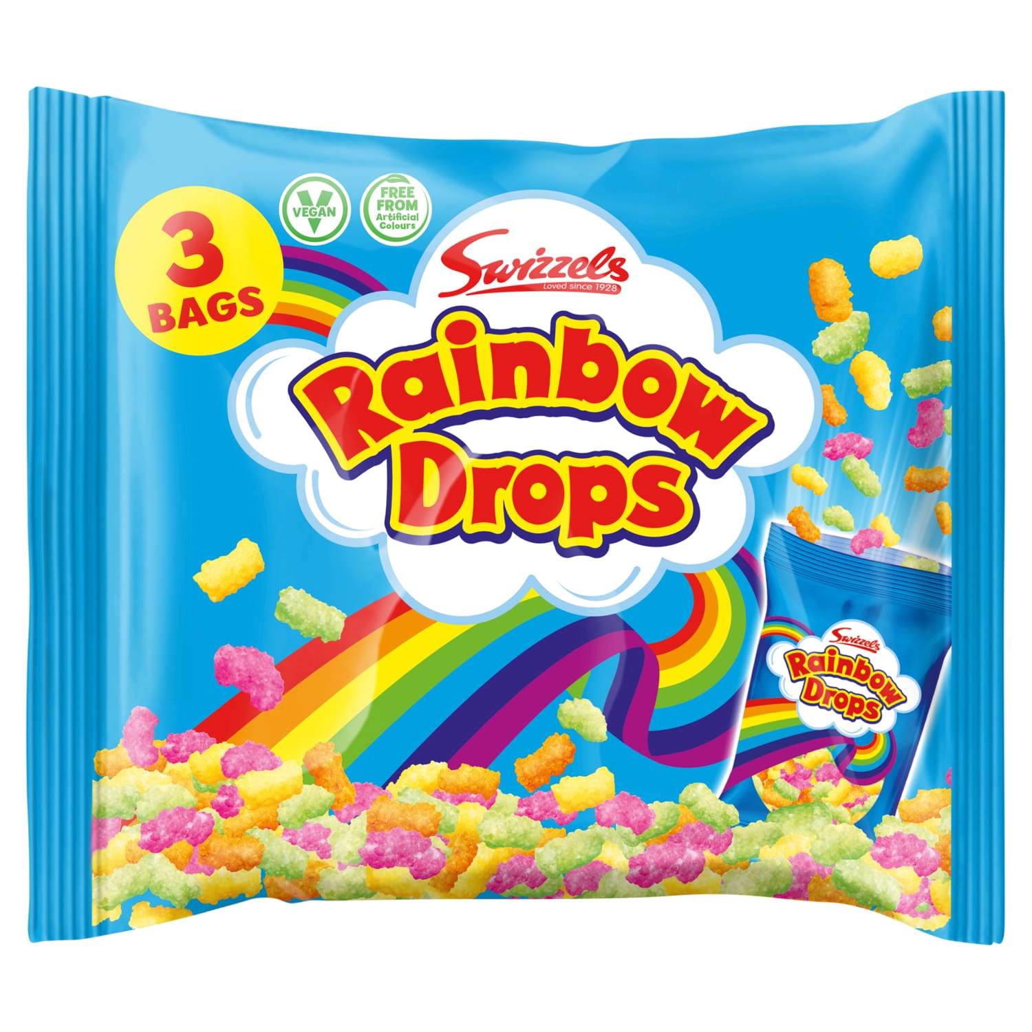 Swizzels Rainbow Drops Multipack 3 x 32g | Home Bargains