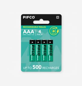Pifco AAA Rechargeable 900mAh Batteries 4 Pack