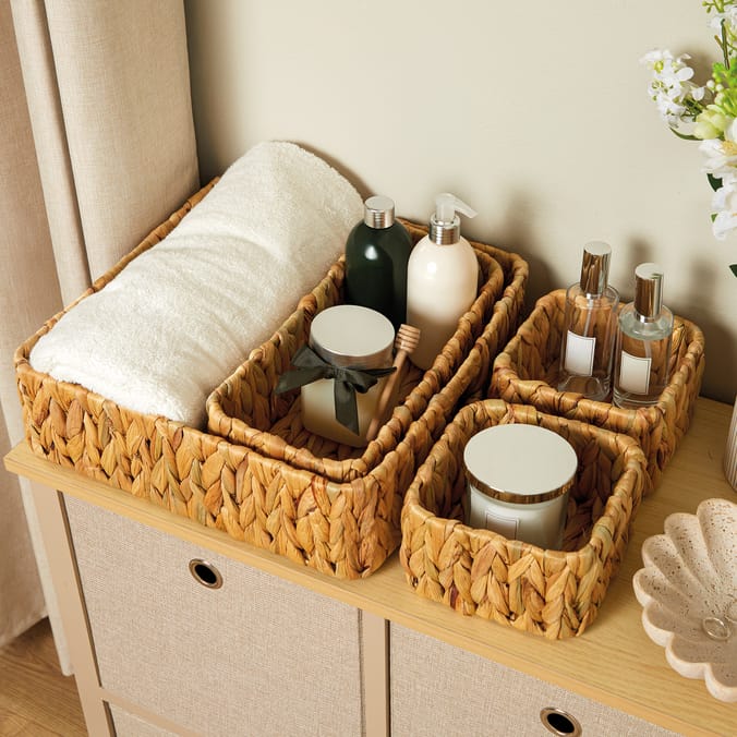 Home Collections 4 Piece Hyacinth Baskets Set