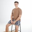 Originals Men's Beige & Navy T-Shirt & Shorts Pyjamas