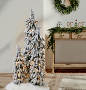 Festive Feeling Premium Snowy Trees 4ft Set Of 3