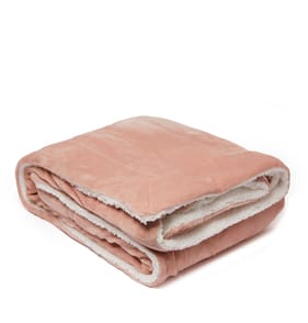 Home Collections Flannel Sherpa Throw - Pink