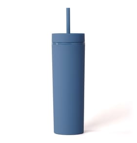Hydrate Double Wall Bottle With Straw 480ml - Blue