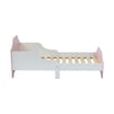 Liberty House Toys Two Tone Toddler Bed and 9 Bin Storage Unit Set - White & Pink