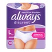 Always Discreet Underwear Incontinence Pants Large 10s - Normal