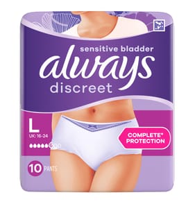 Always Discreet Underwear Incontinence Pants Large 10s - Normal