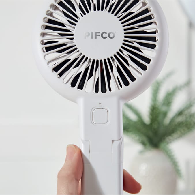 Pifco 2-In-1 Rechargeable Handheld Fan