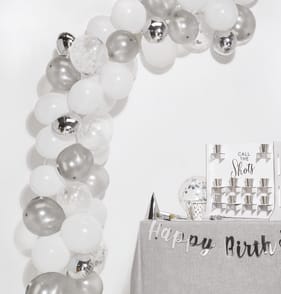 Let's Party Balloon Arch Kit - Silver