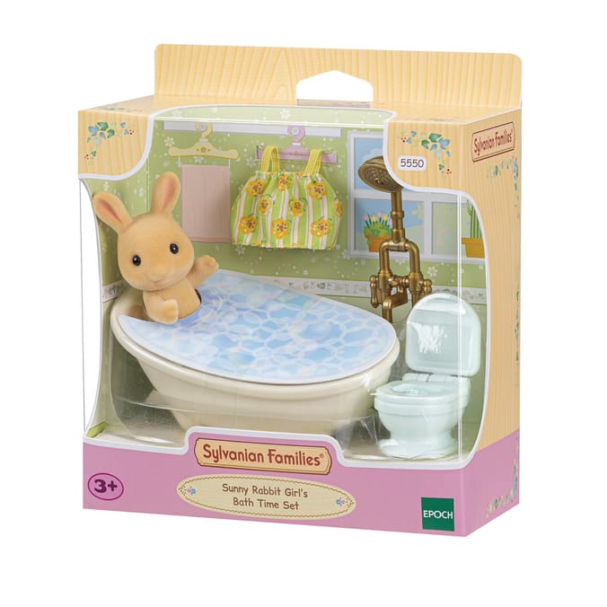  Sylvanian Families Sunny Rabbit Girl's Bath Time Set