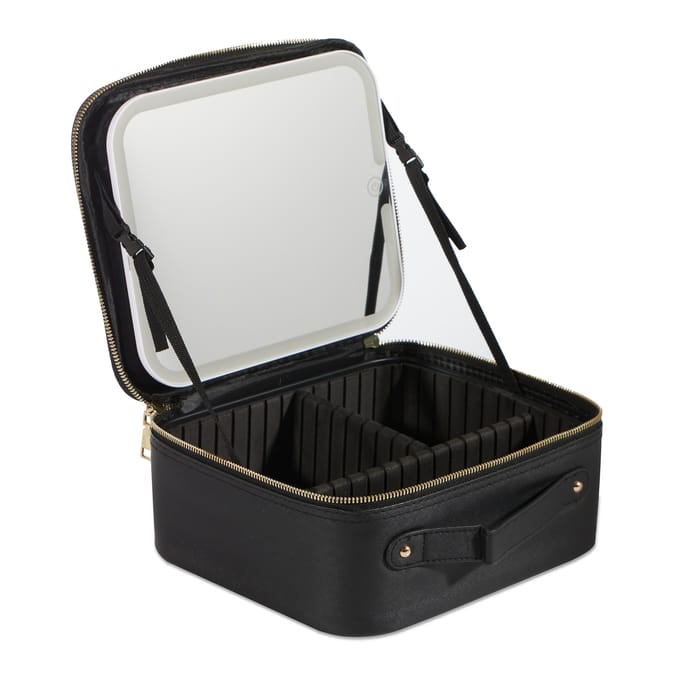 Portable Cosmetic Case with LED Mirror