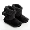 Jeff&Co by Jeff Banks Black Pom Pom Booties Slippers