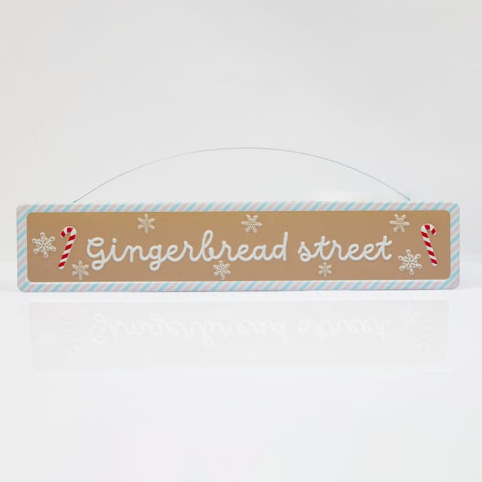 Sleigh Bells Metal Hanging Plaque - Gingerbread Street