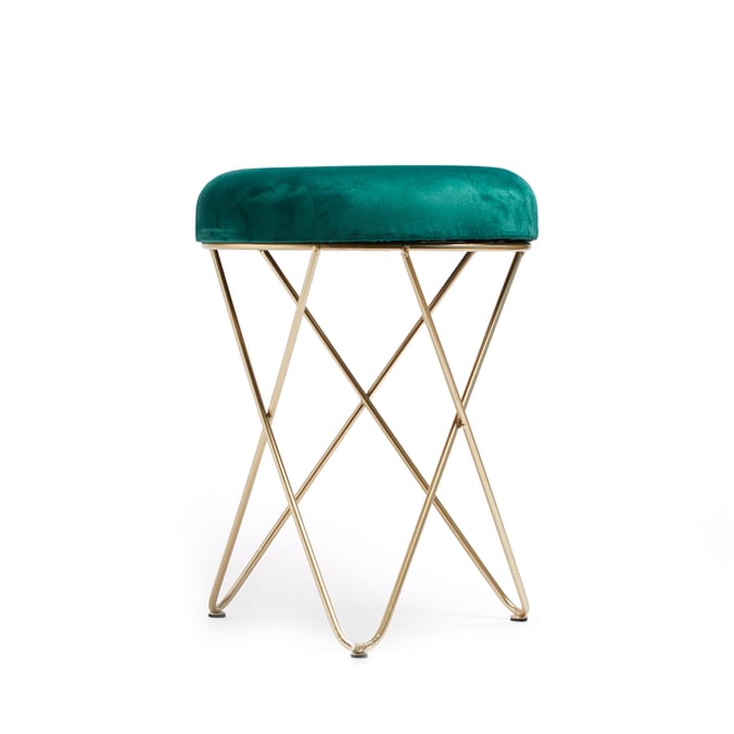 Home Collections Velvet Metal Footstool