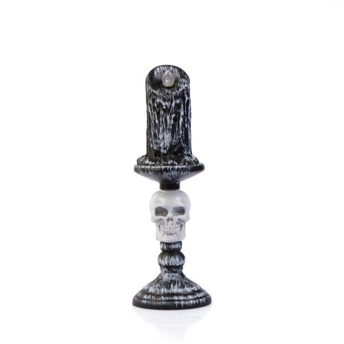 Hallow Scream LED Skull Candle