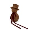 Festive Feeling Alpine Woods Rattan Snowman Christmas Decoration