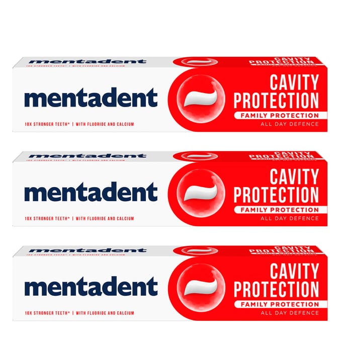 Mentadent Cavity Protection Toothpaste 75ml x3