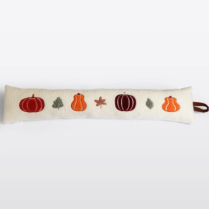 The Lifestyle Edit Harvest Draft Excluder - Pumpkin