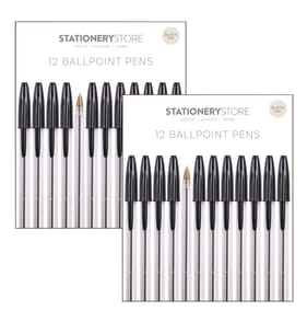 Stationery Store Ballpoint Pens 12 Pack x2