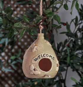 Jardin Porcelain Bird House - Cream