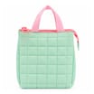 Quilted Lunch Bag - Green/Pink