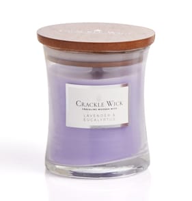 Crackle Wick Mini Hourglass Scented Candle - Lavender & Eucalyptus