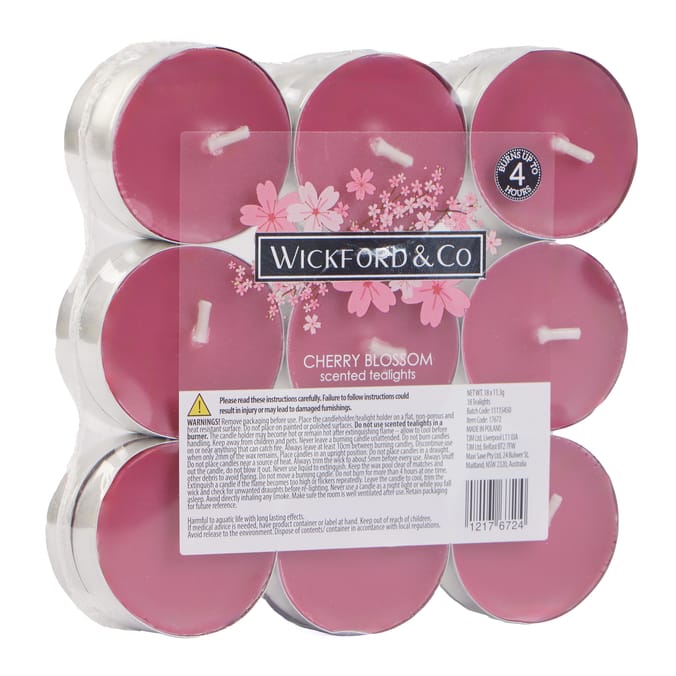 Wickford & Co. Scented Tealights 18 Pack - Cherry Blossom