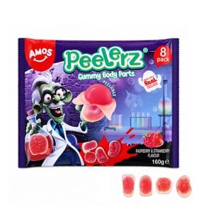 Amos Peelerz Gummy Body Parts 8 Pack 160g