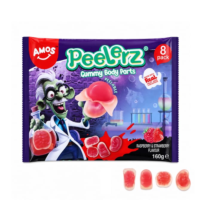 Amos Peelerz Gummy Body Parts 8 Pack 160g