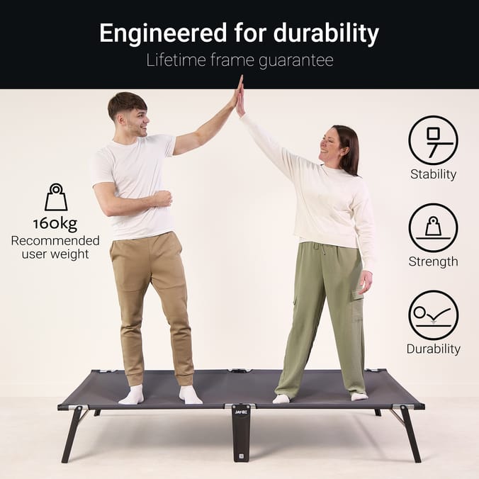 Jay-Be CE120 Compact Folding Bed with e-Fibre Mattress - Small Double