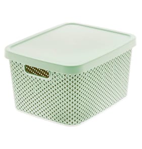 Diamond 7L Storage with Lid - Mint Green