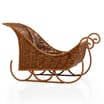 Winter Charm Rattan Christmas Sleigh Decoration