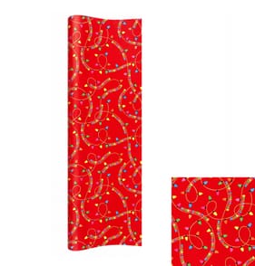 Festive Feeling 12M Wrapping Paper - Merry Christmas Lights