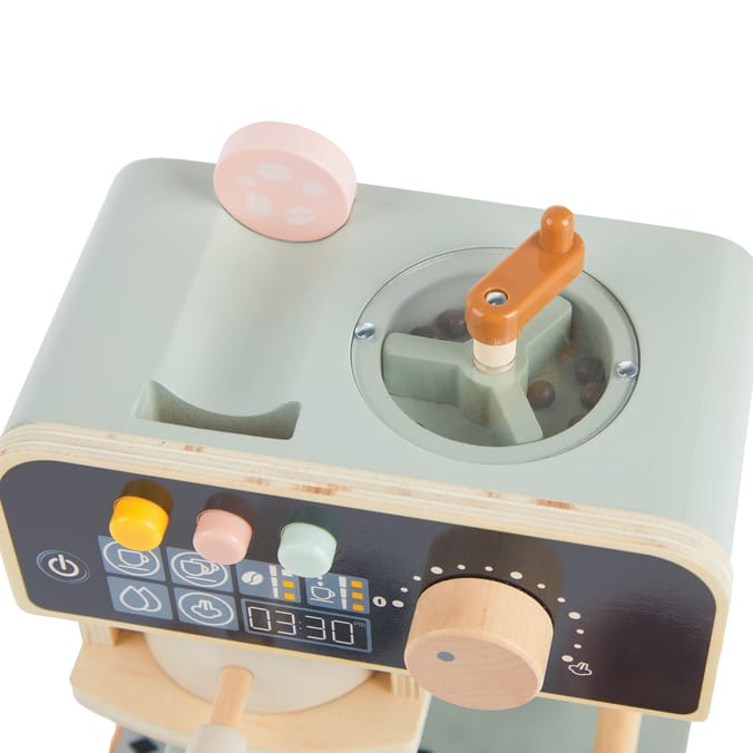 Let's Play Wooden Barista Set with Coffee Bean Grinder