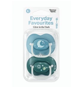 Tommee Tippee Everyday Favourites Glow In The Dark Soother 18-36 Months - Blue