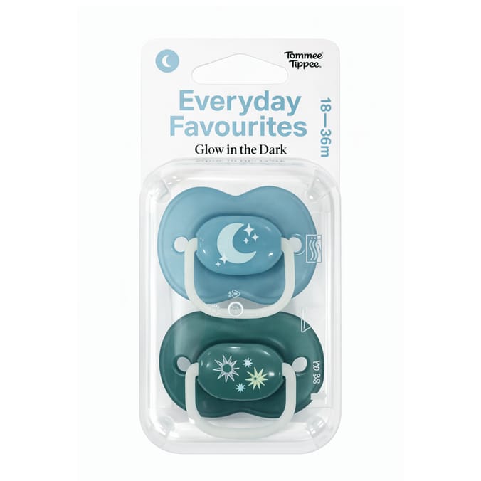 Tommee Tippee Everyday Favourites Glow In The Dark Soother 18-36 Months