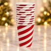 Sleigh Bells Striped Paper Cups 10 Pack