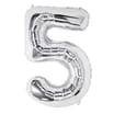 Lets Party Silver Foil 5 Balloon