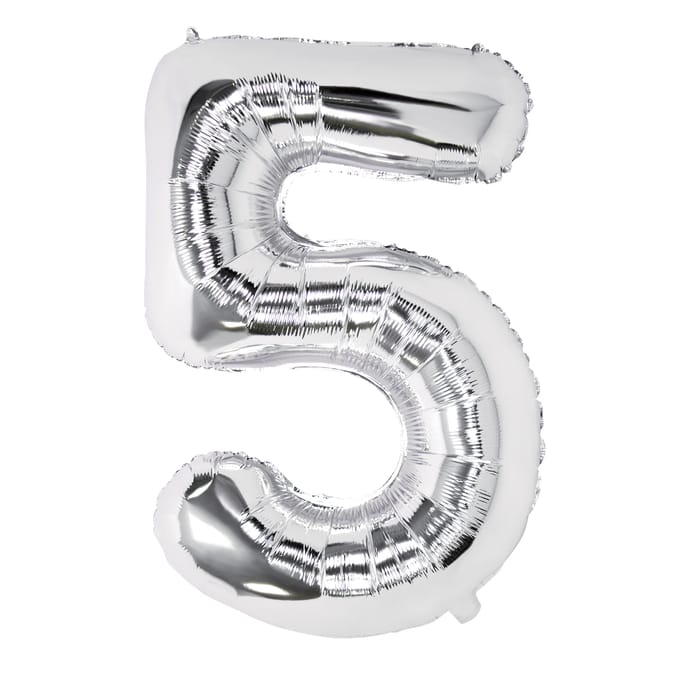 Lets Party Silver Foil 5 Balloon