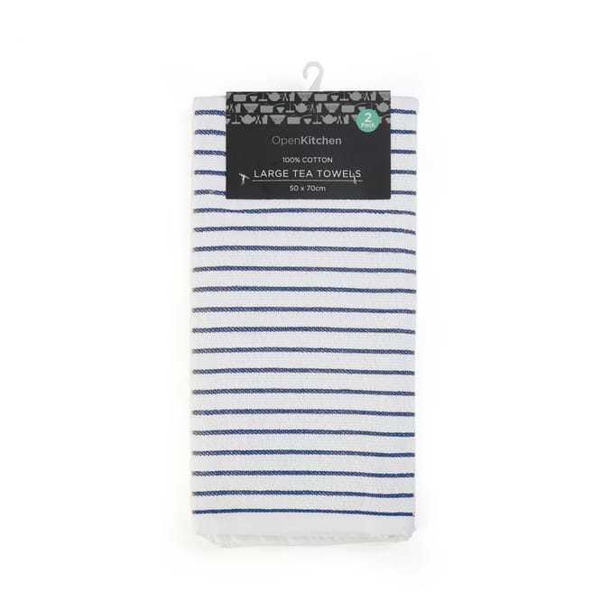 Open Kitchen Large Tea Towels Stripe