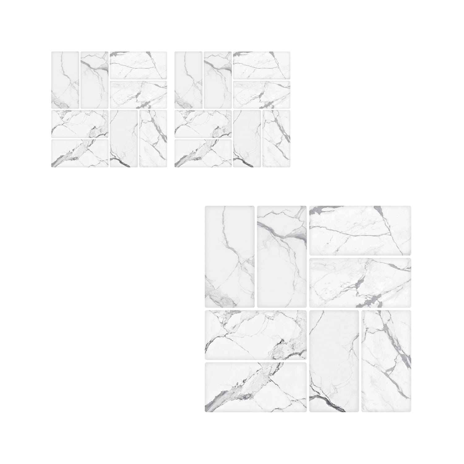 Stick Ease SelfAdhesive Vinyl Wall Tiles 3 Pack Marble x2 Home
