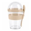 Fruit Yoghurt Container With Spoon - Beige